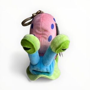 Plush Gary the Snail Keychain Charm - Pink, Blue & Green